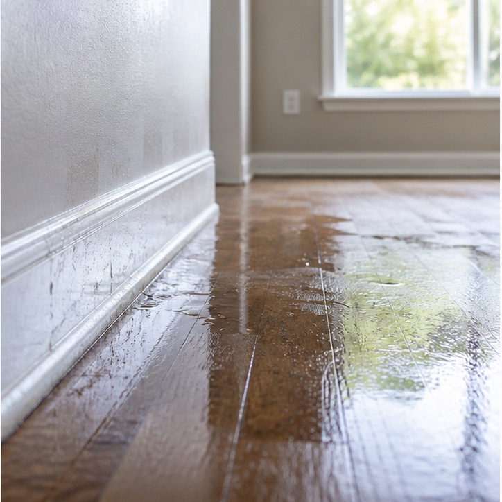 Ceiling water damage after a leak