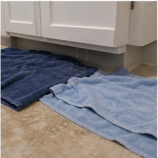 Standing water on residential flooring